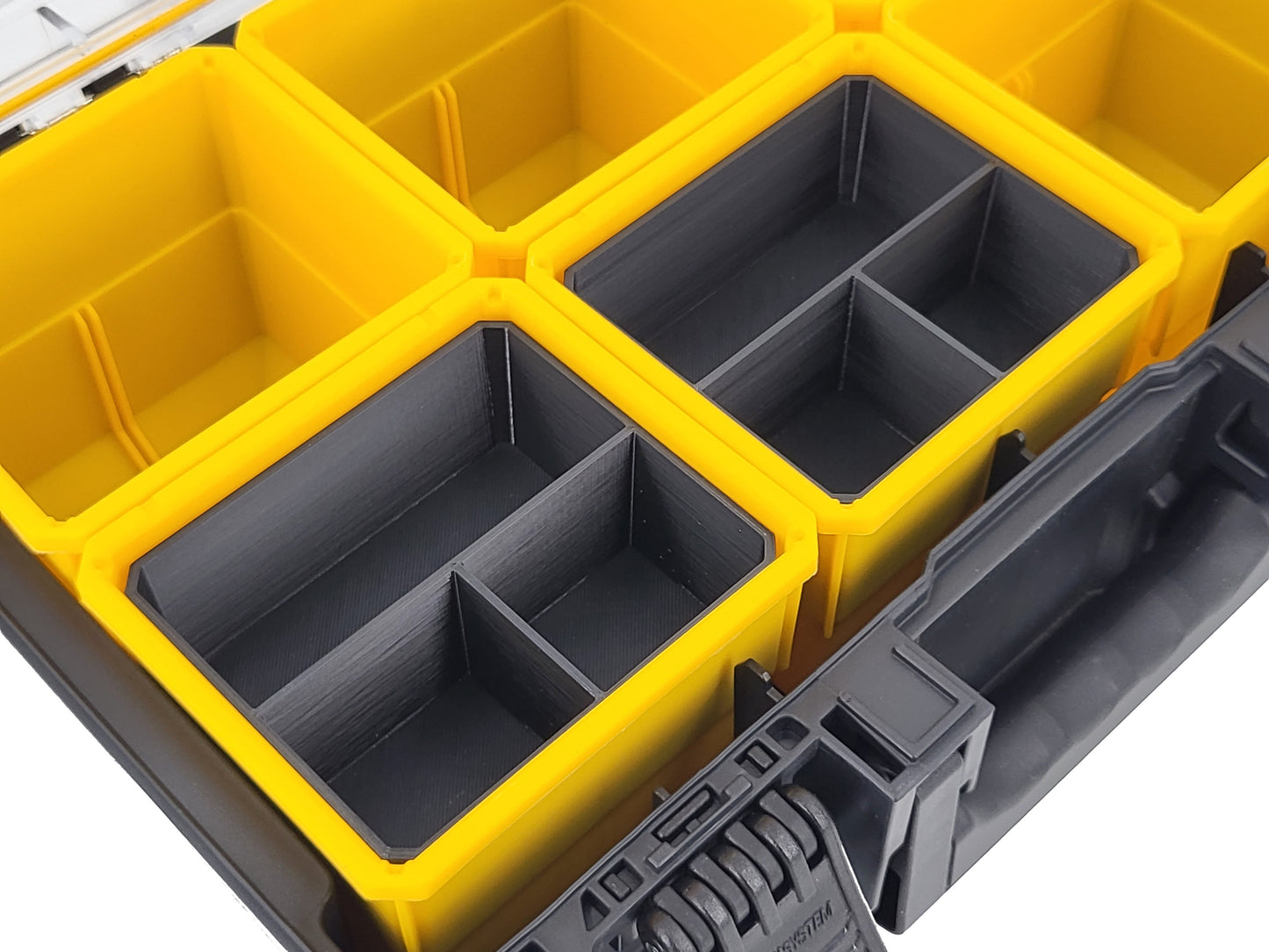 DeWalt ToughSystem 2.0 Deep Compact Organizer Compatible Small Nesting Bins - Black