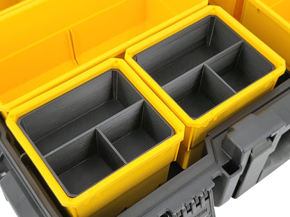 DeWalt ToughSystem 2.0 Full-Size Organizer Compatible Small Nesting Bins - Black