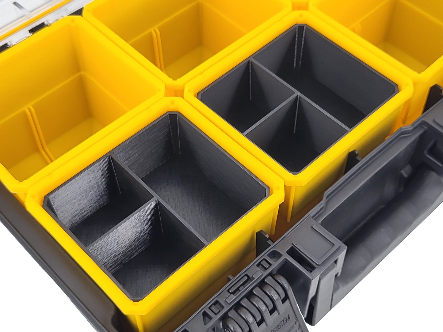 DeWalt ToughSystem 2.0 Deep Compact Organizer Compatible Small Nesting Bins - Black