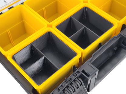 DeWalt ToughSystem 2.0 Deep Compact Organizer Compatible Small Nesting Bins - Black