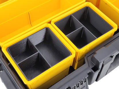 DeWalt ToughSystem 2.0 Full-Size Organizer Compatible Small Nesting Bins - Black