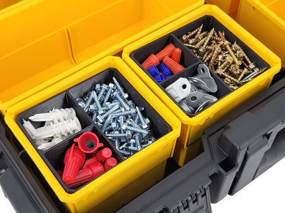 DeWalt ToughSystem 2.0 Full-Size Organizer Compatible Small Nesting Bins - Black