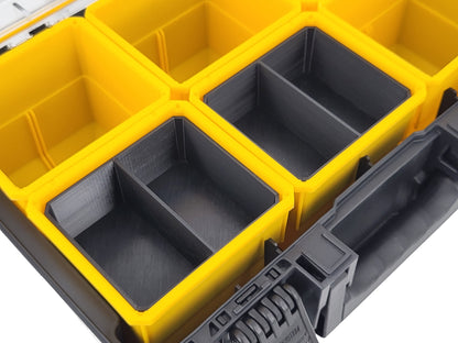 DeWalt ToughSystem 2.0 Deep Compact Organizer Compatible Small Nesting Bins - Black