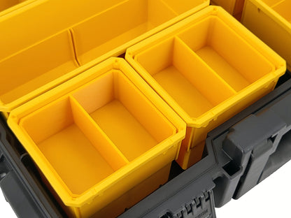 DeWalt ToughSystem 2.0 Full-Size Organizer Compatible Small Nesting Bins - Yellow