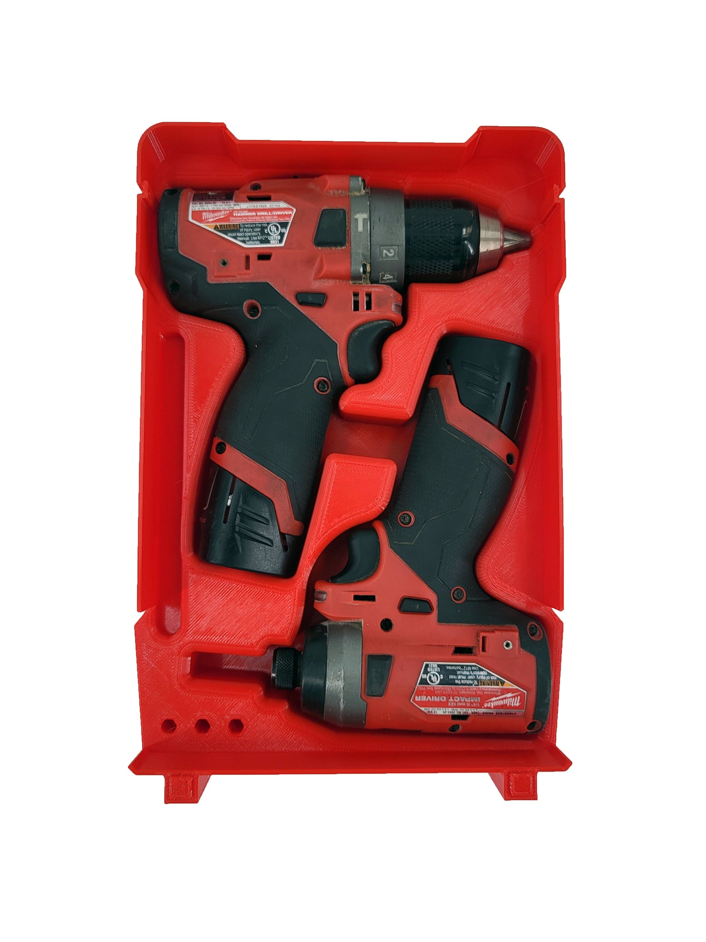 Milwaukee Packout Compact Organizer Compatible M12 Driver Tool Tray Insert Set - Red