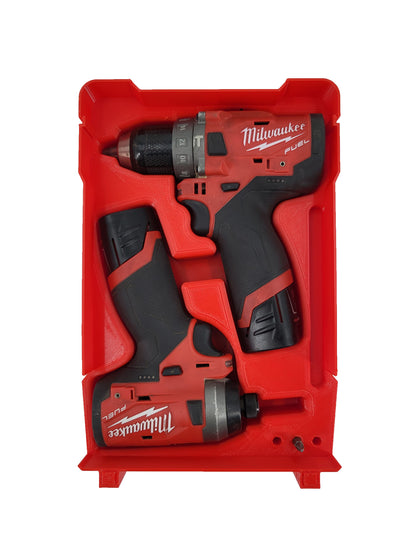 Milwaukee Packout Compact Organizer Compatible M12 Driver Tool Tray Insert Set - Red