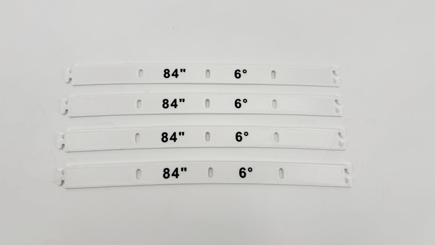 Customizable HO Railroad Flex Track Radius Guide