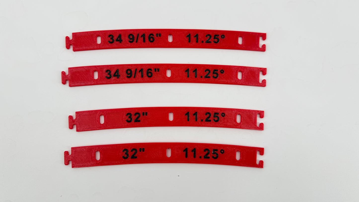 Customizable HO Railroad Flex Track Radius Guide