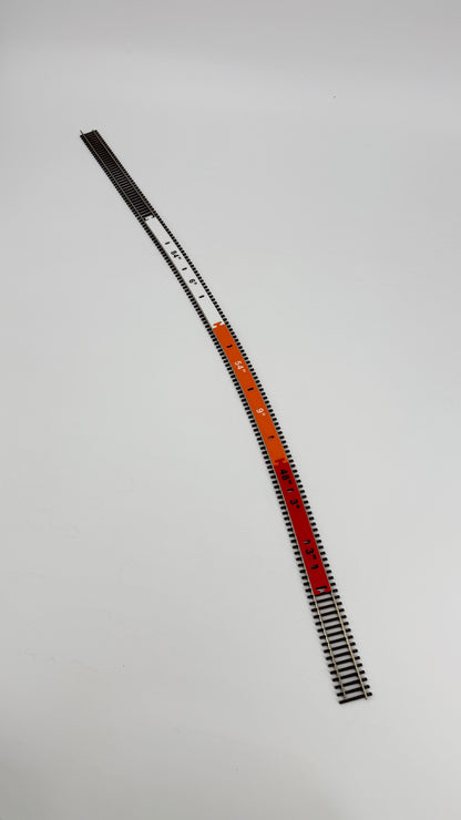 Customizable HO Railroad Flex Track Radius Guide