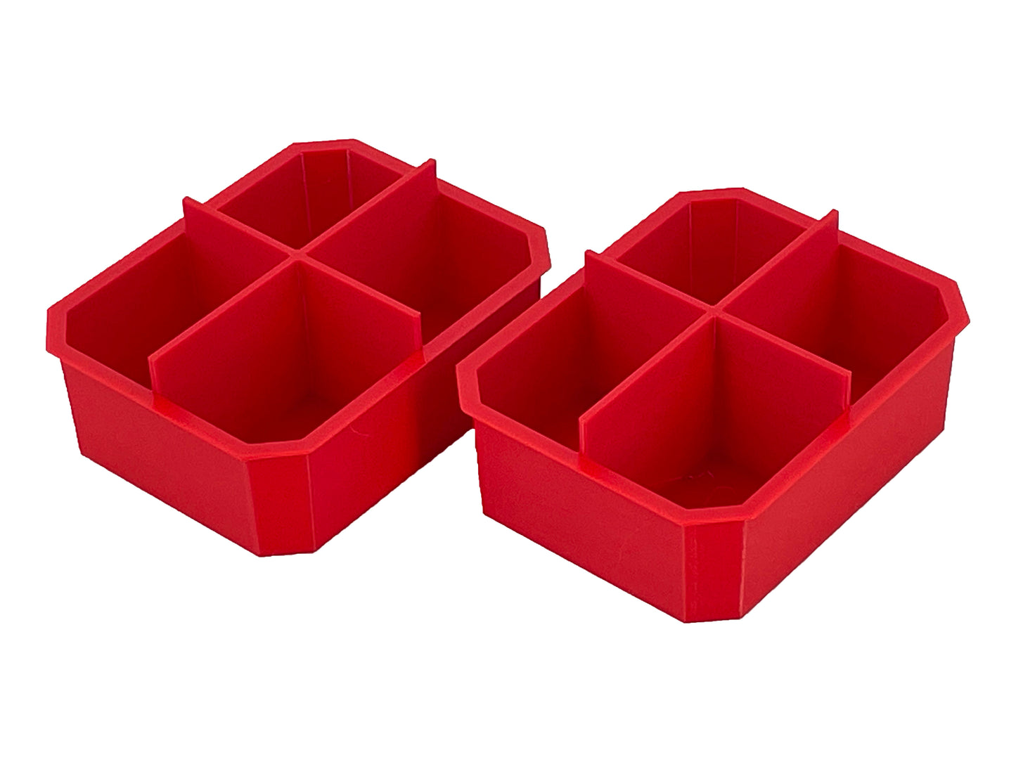 Husky Build-Out Deep Organizer Compatible Small Nesting Bins - Red