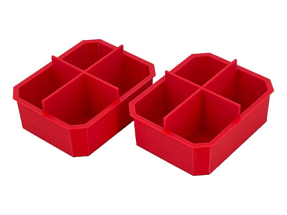 Husky Build-Out Deep Organizer Compatible Small Nesting Bins - Red