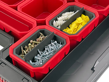 Husky Build-Out Deep Organizer Compatible Small Nesting Bins - Black