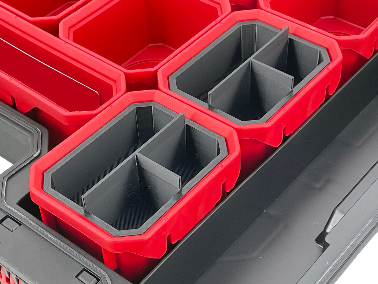 Husky Build-Out Deep Organizer Compatible Small Nesting Bins - Black
