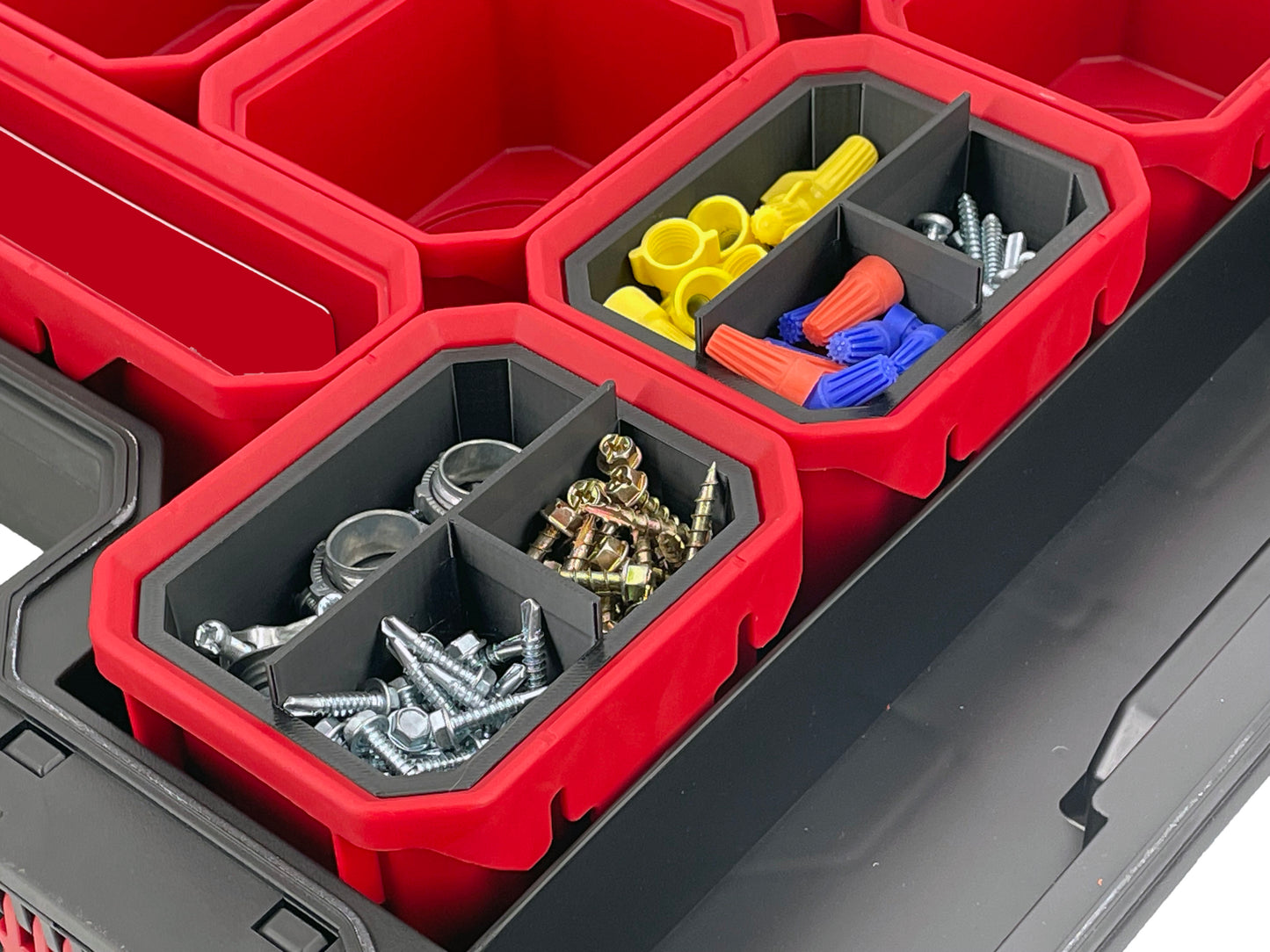 Husky Build-Out Deep Organizer Compatible Small Nesting Bins - Black