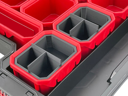 Husky Build-Out Deep Organizer Compatible Small Nesting Bins - Black