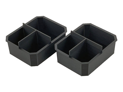 Husky Build-Out Deep Organizer Compatible Small Nesting Bins - Black