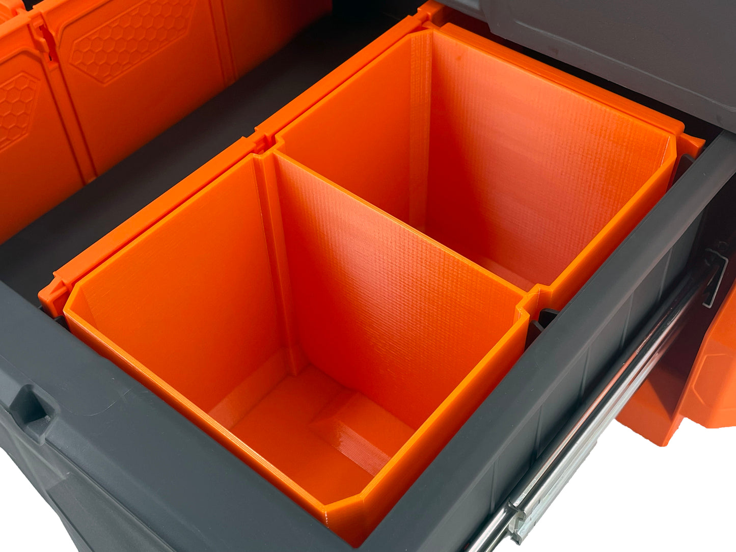Klein Tools MODbox Two Drawer Toolbox Compatible Medium Nesting Bin - Orange