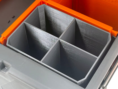 Klein Tools MODbox Two Drawer Toolbox Compatible Small Nesting Bin - Gray