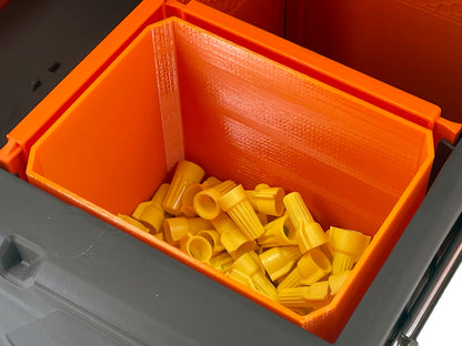 Klein Tools MODbox Two Drawer Toolbox Compatible Small Nesting Bin - Orange