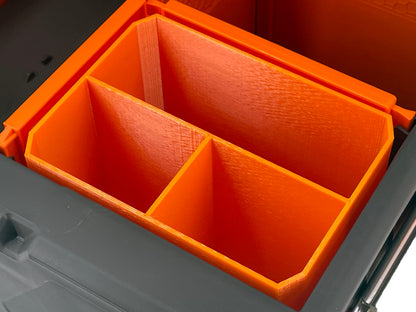 Klein Tools MODbox Two Drawer Toolbox Compatible Small Nesting Bin - Orange
