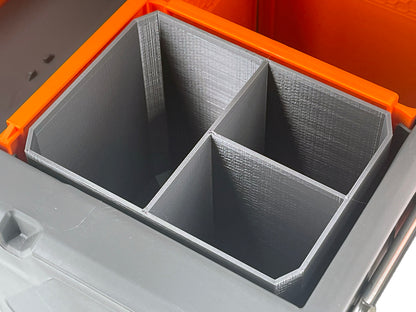 Klein Tools MODbox Two Drawer Toolbox Compatible Small Nesting Bin - Gray