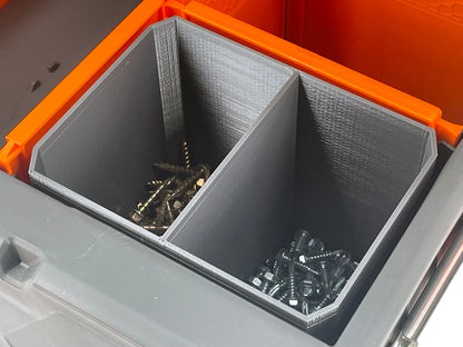 Klein Tools MODbox Two Drawer Toolbox Compatible Small Nesting Bin - Gray