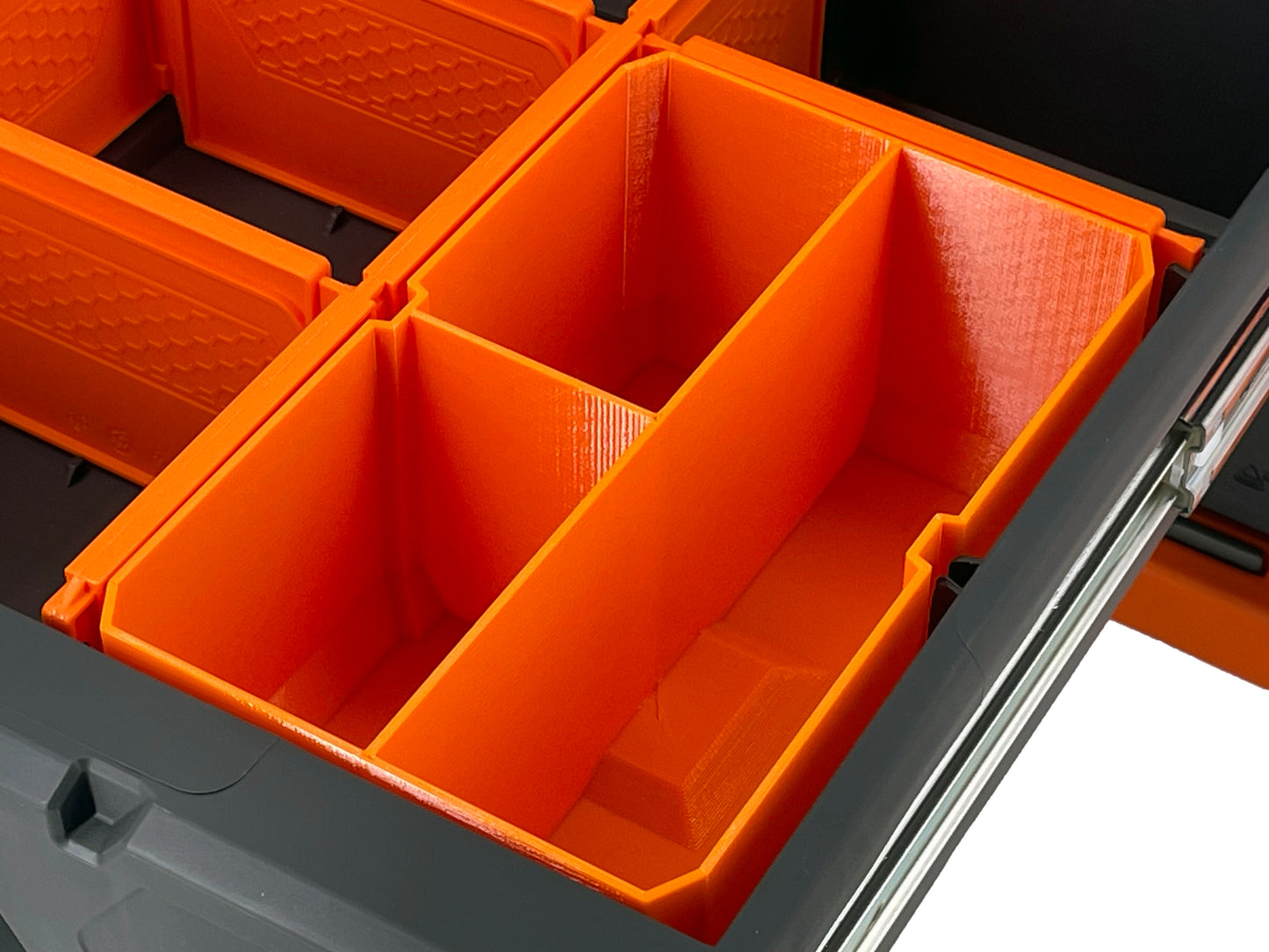 Klein Tools MODbox Three Drawer Toolbox Compatible Medium Nesting Bin - Orange