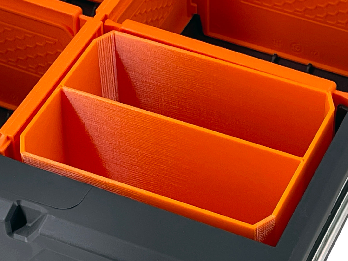 Klein Tools MODbox Three Drawer Toolbox Compatible Small Nesting Bin - Orange