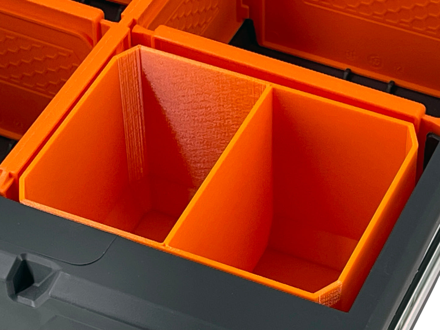 Klein Tools MODbox Three Drawer Toolbox Compatible Small Nesting Bin - Orange