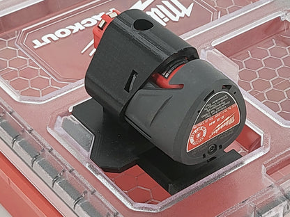 Milwaukee Packout Compatible M12 Battery Locking Mount Holder - Black