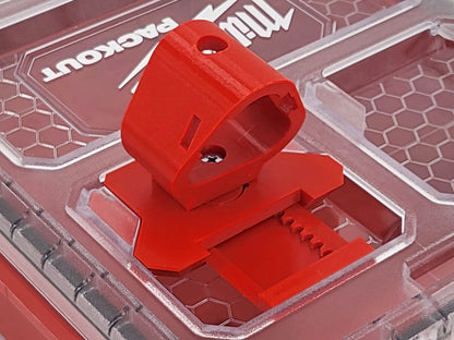 Milwaukee Packout Compatible M12 Battery Locking Mount Holder - Red