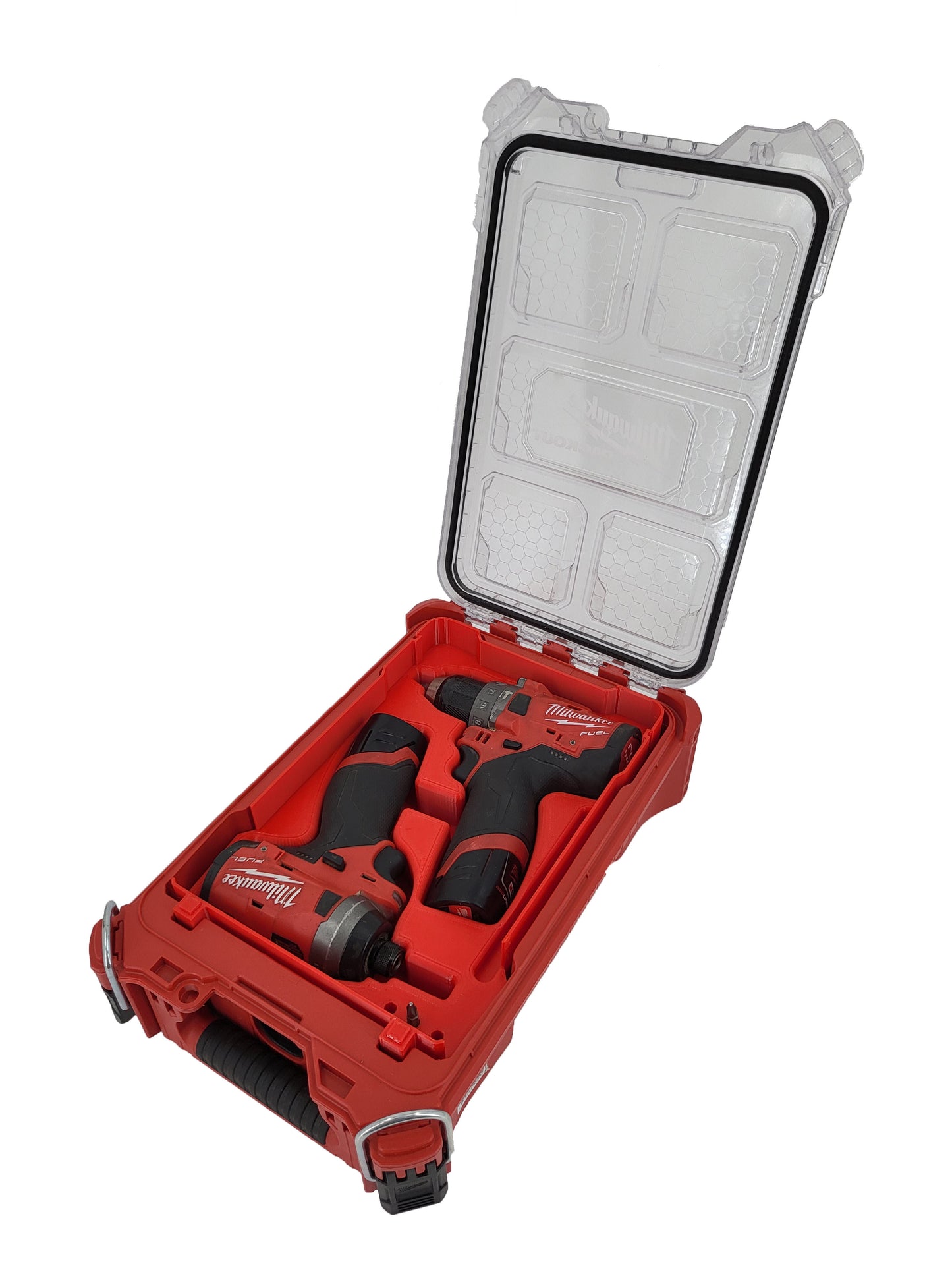 Milwaukee Packout Compact Organizer Compatible M12 Driver Tool Tray Insert Set - Red