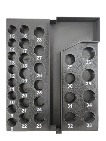Milwaukee Packout 3 Drawer Tool Box Compatible 1/2" Drive Deep Socket Tray Insert - Black