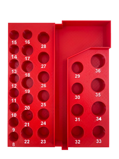 Milwaukee Packout 3 Drawer Tool Box Compatible 1/2" Drive Deep Socket Tray Insert - Red