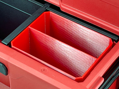 Milwaukee Packout 2-Drawer Tool Box Compatible Small Nesting Bins - Red