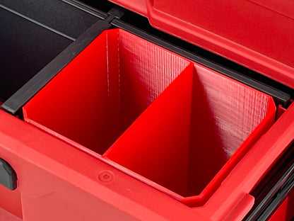 Milwaukee Packout Multi-Depth 3-Drawer (Lower) Tool Box Compatible Small Nesting Bins - Red