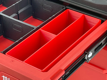 Milwaukee Packout 4-Drawer Tool Box Compatible Large Nesting Bins - Red