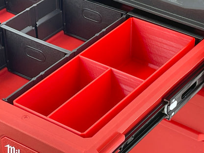 Milwaukee Packout 4-Drawer Tool Box Compatible Large Nesting Bins - Red