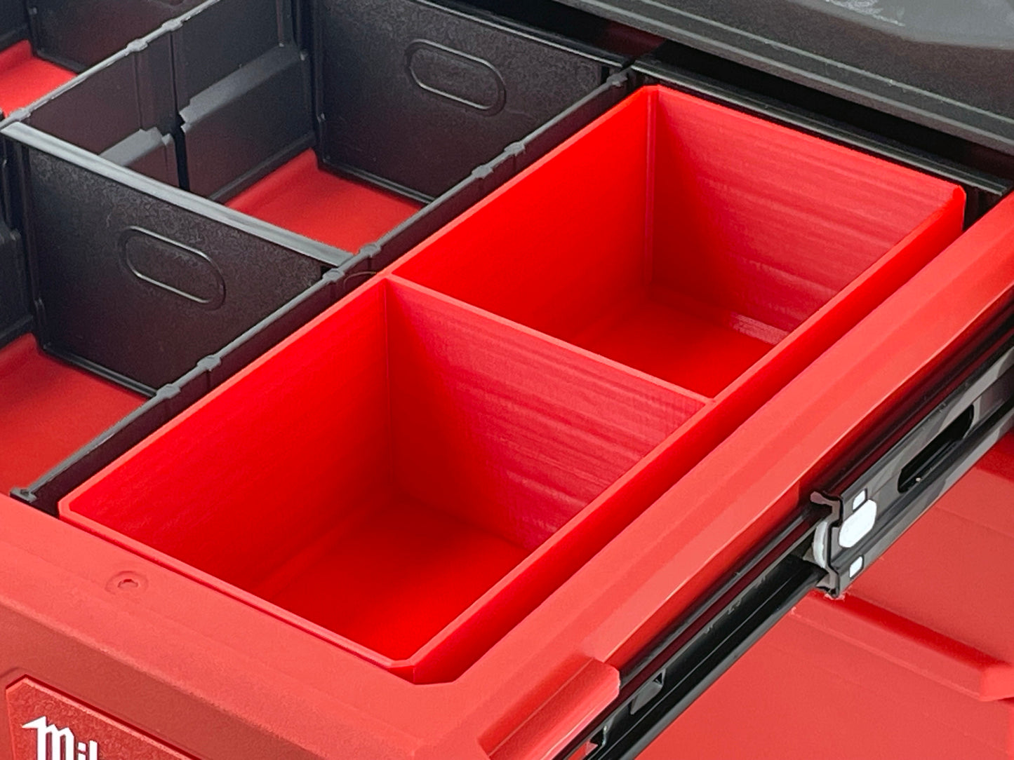 Milwaukee Packout 4-Drawer Tool Box Compatible Large Nesting Bins - Red