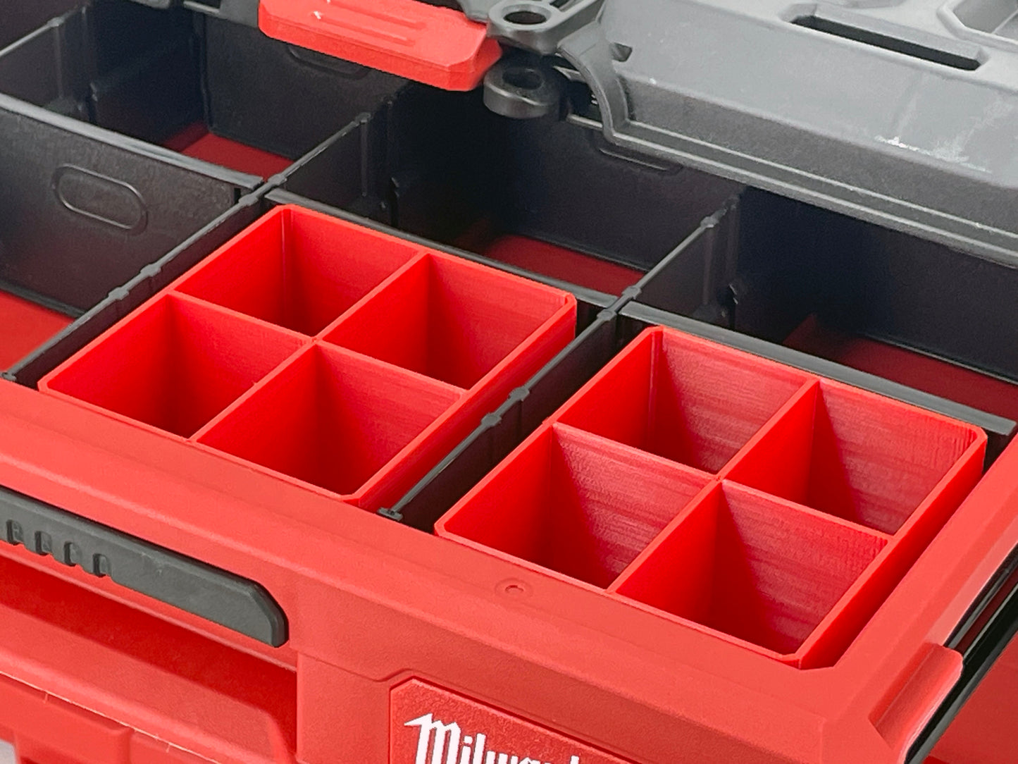 Milwaukee Packout Multi-Depth 3-Drawer (Upper) Tool Box Compatible Small Nesting Bins - Red