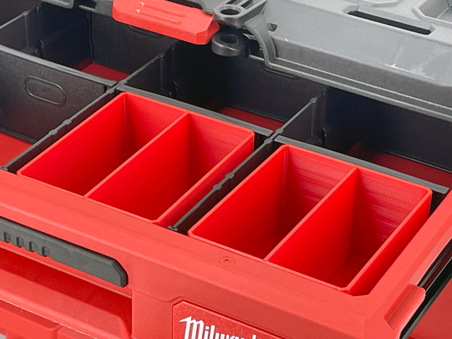 Milwaukee Packout Multi-Depth 3-Drawer (Upper) Tool Box Compatible Small Nesting Bins - Red