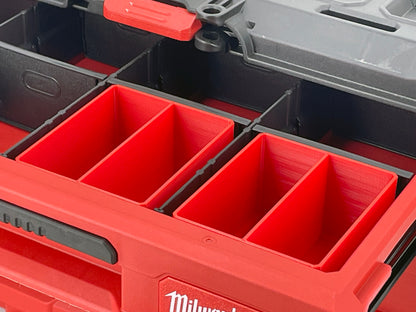 Milwaukee Packout Multi-Depth 3-Drawer (Upper) Tool Box Compatible Small Nesting Bins - Red