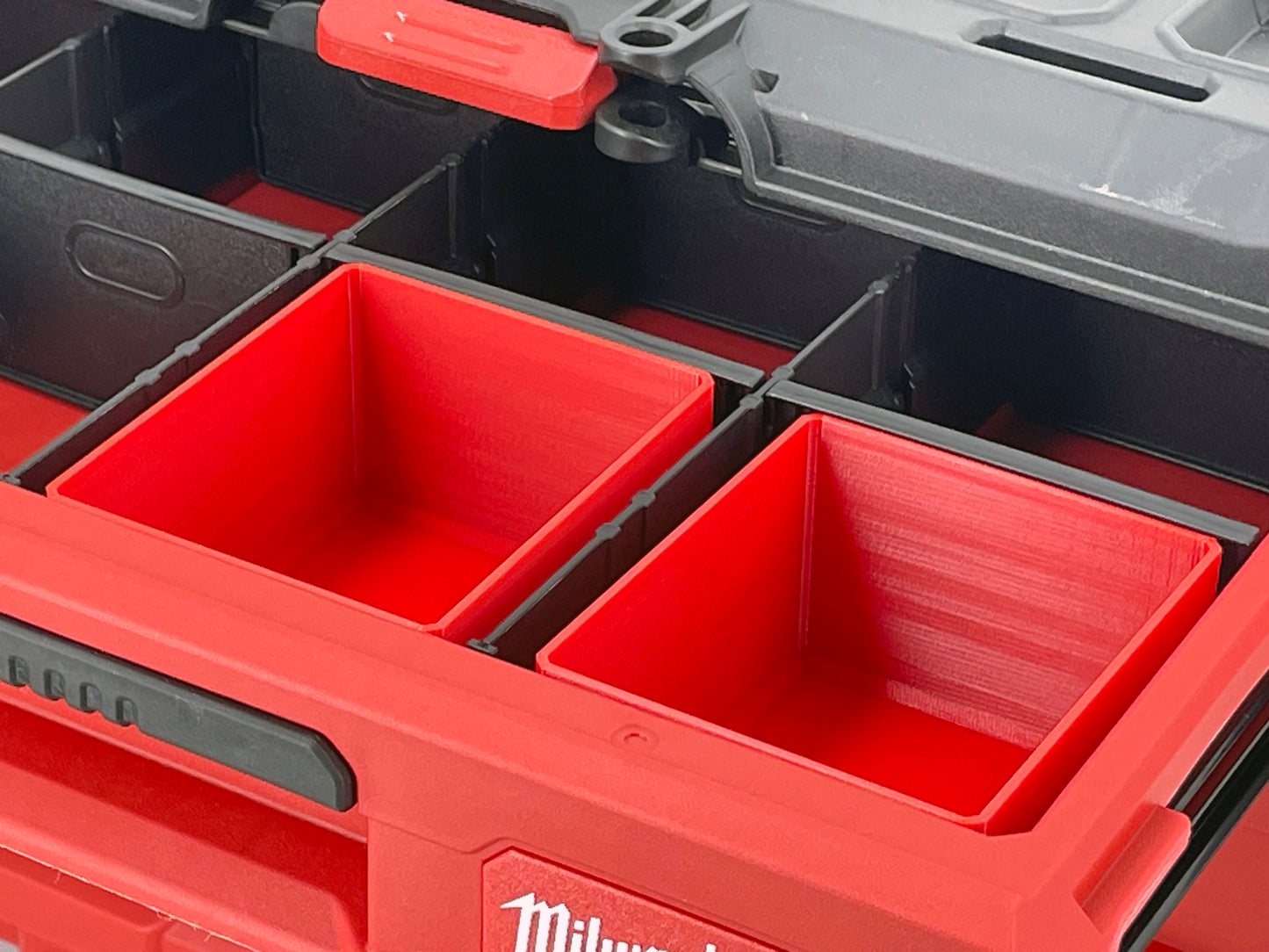 Milwaukee Packout Multi-Depth 3-Drawer (Upper) Tool Box Compatible Small Nesting Bins - Red