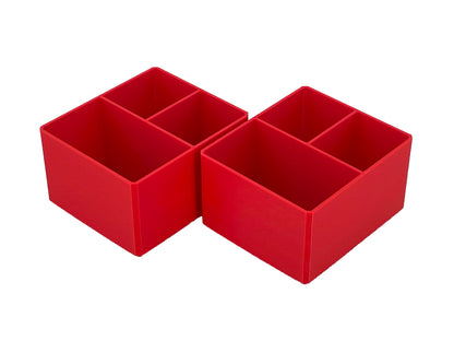 Milwaukee Packout Multi-Depth 3-Drawer (Upper) Tool Box Compatible Small Nesting Bins - Red