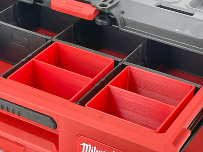 Milwaukee Packout Multi-Depth 3-Drawer (Upper) Tool Box Compatible Small Nesting Bins - Red