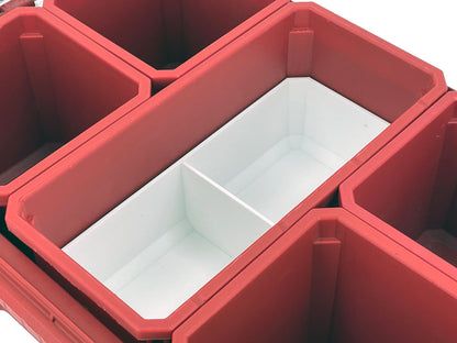 Milwaukee Packout Compact Organizer Compatible Long Nesting Bin Top and Bottom Set - White