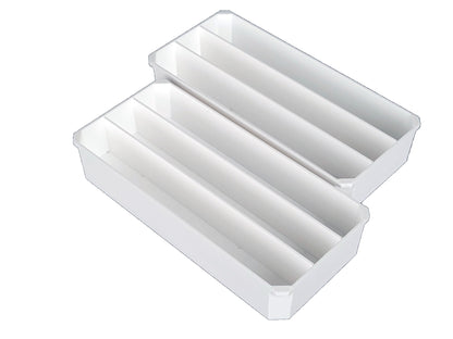 Milwaukee Packout Compact Organizer Compatible 3rd Height Long Nesting Bins - White