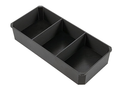 Milwaukee Jobsite Organizer Compatible 3rd Height Long Nesting Bins - Black