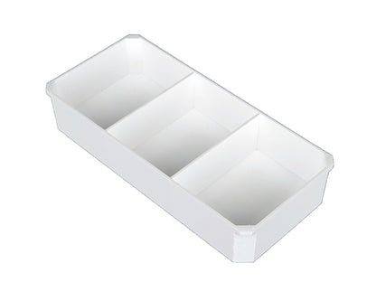 Milwaukee Packout Organizer Compatible 3rd Height Long Nesting Bins - White