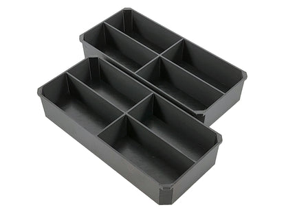 Milwaukee Jobsite Organizer Compatible 3rd Height Long Nesting Bins - Black